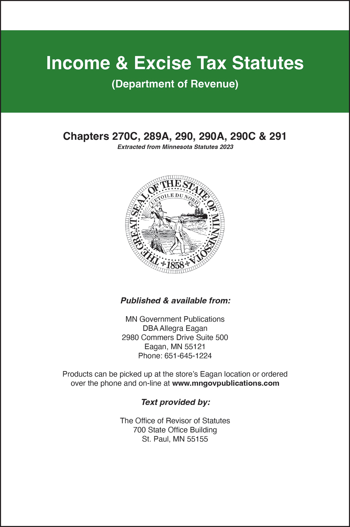 Income & Excise Tax Laws