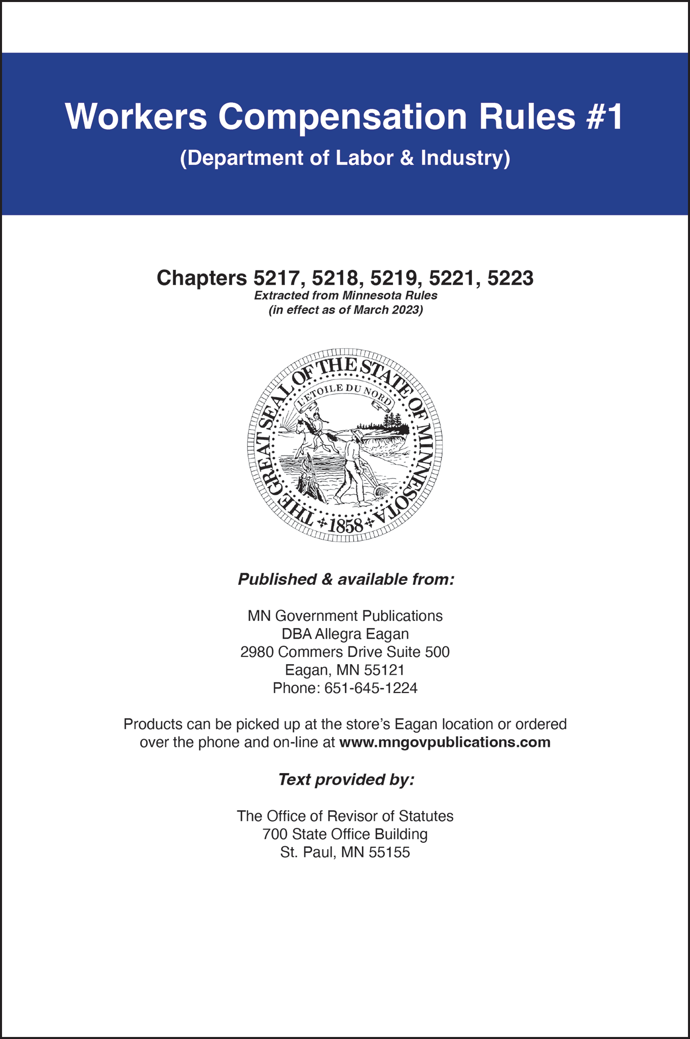 Workers Compensation Rules #1