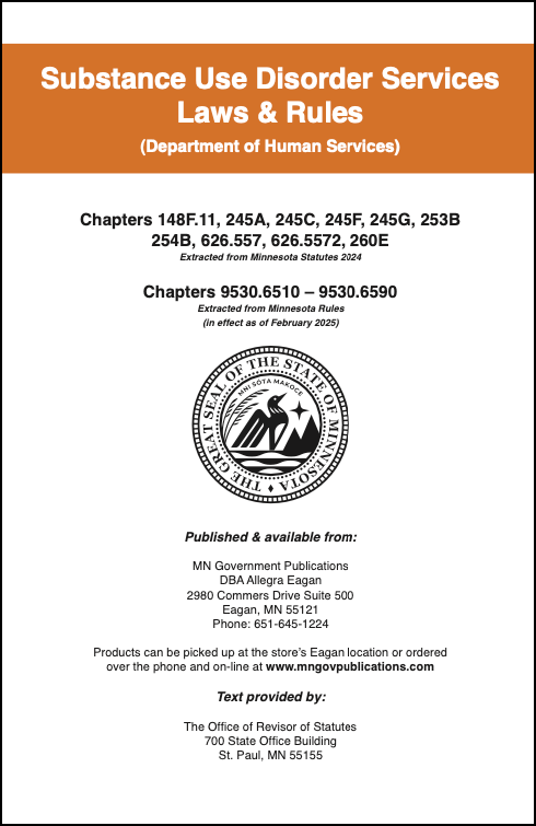 Substance Use Disorder Services Laws & Rules