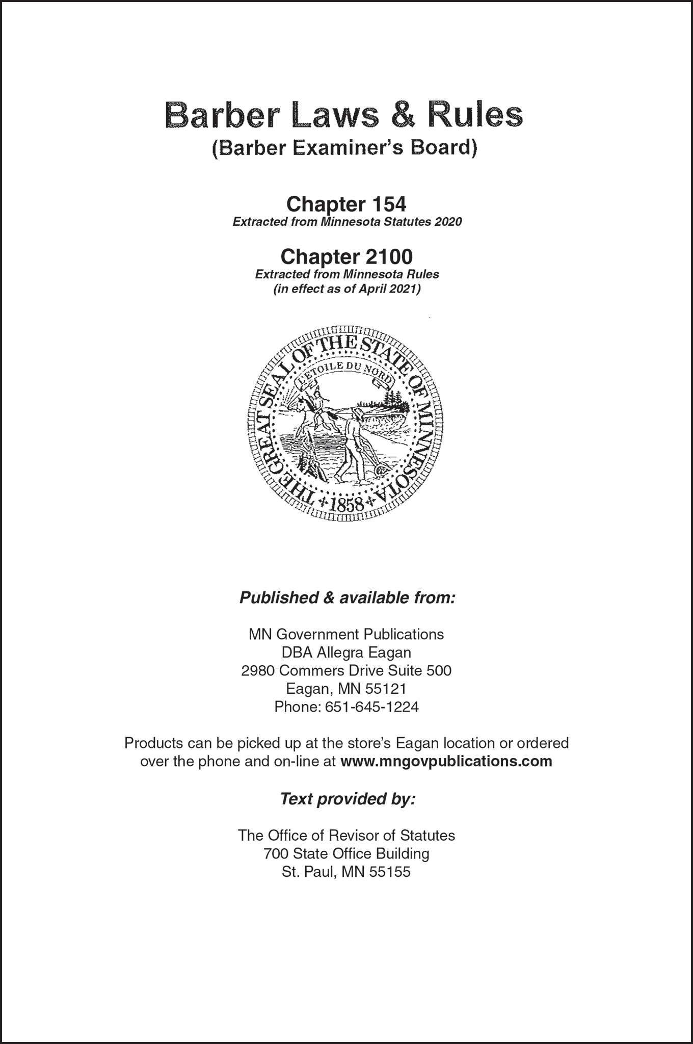 Barber Laws & Rules