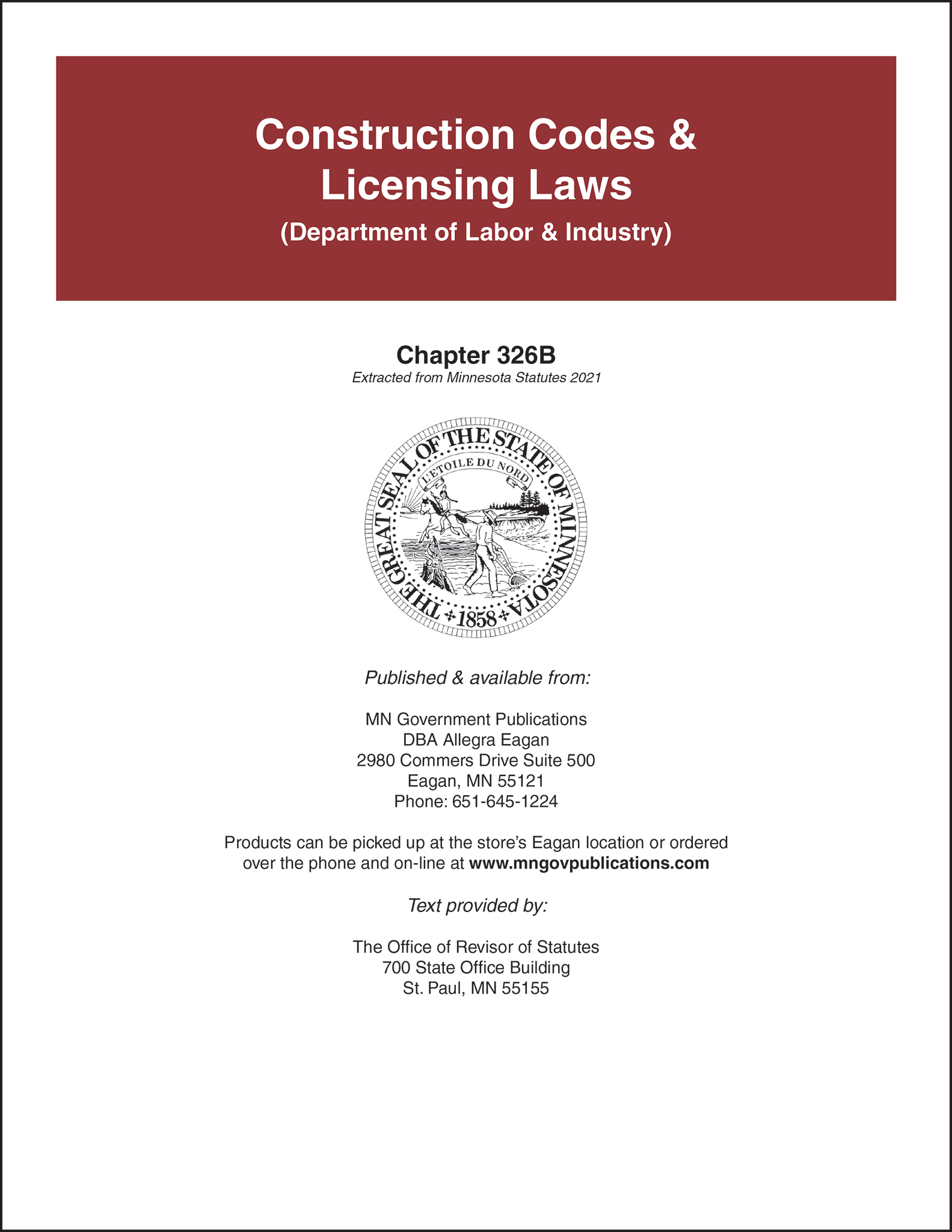 Construction Code & Licensing MN Government Publications