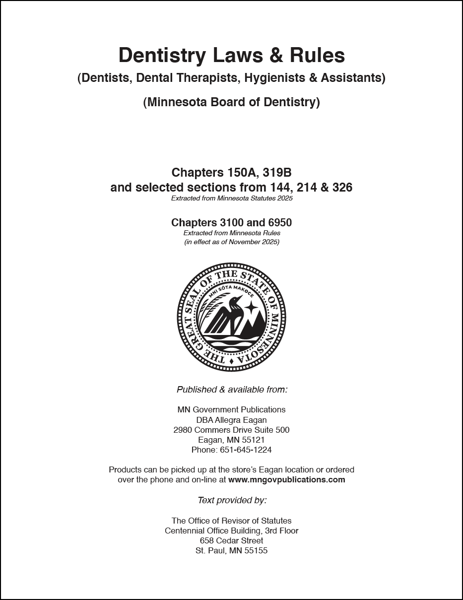 Dentistry Laws & Rules