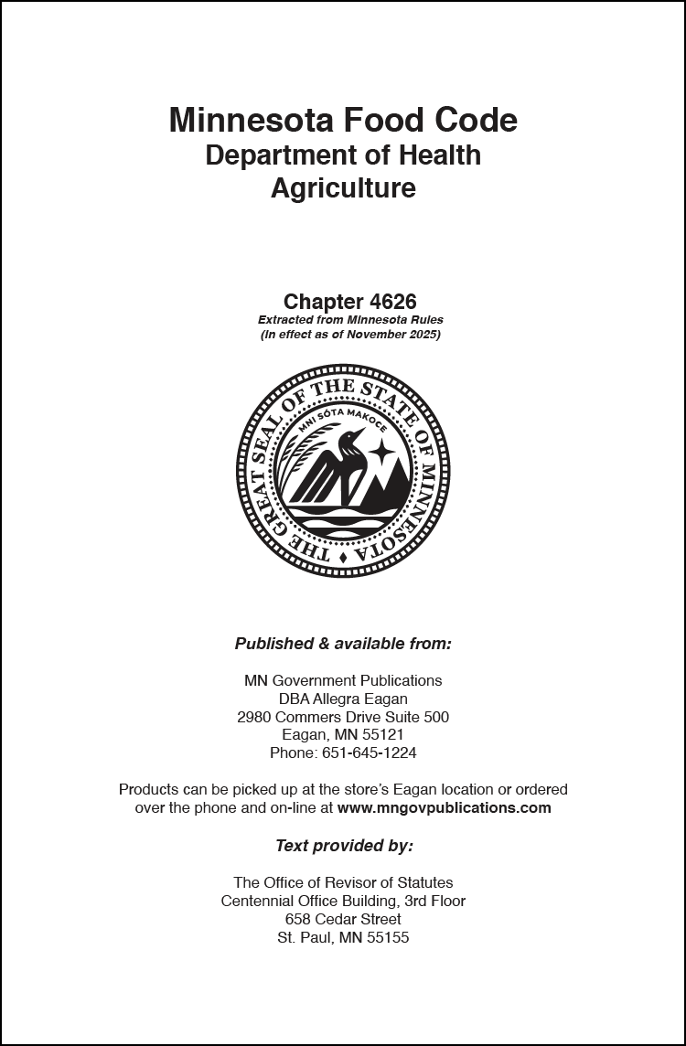Mn Grade Code Minnesota Food Code – MN Government Publications