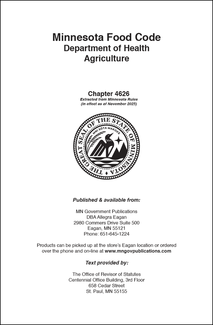 Minnesota Food Code – MN Government Publications